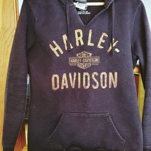 L Harley Davidson Black Pullover Hoodie